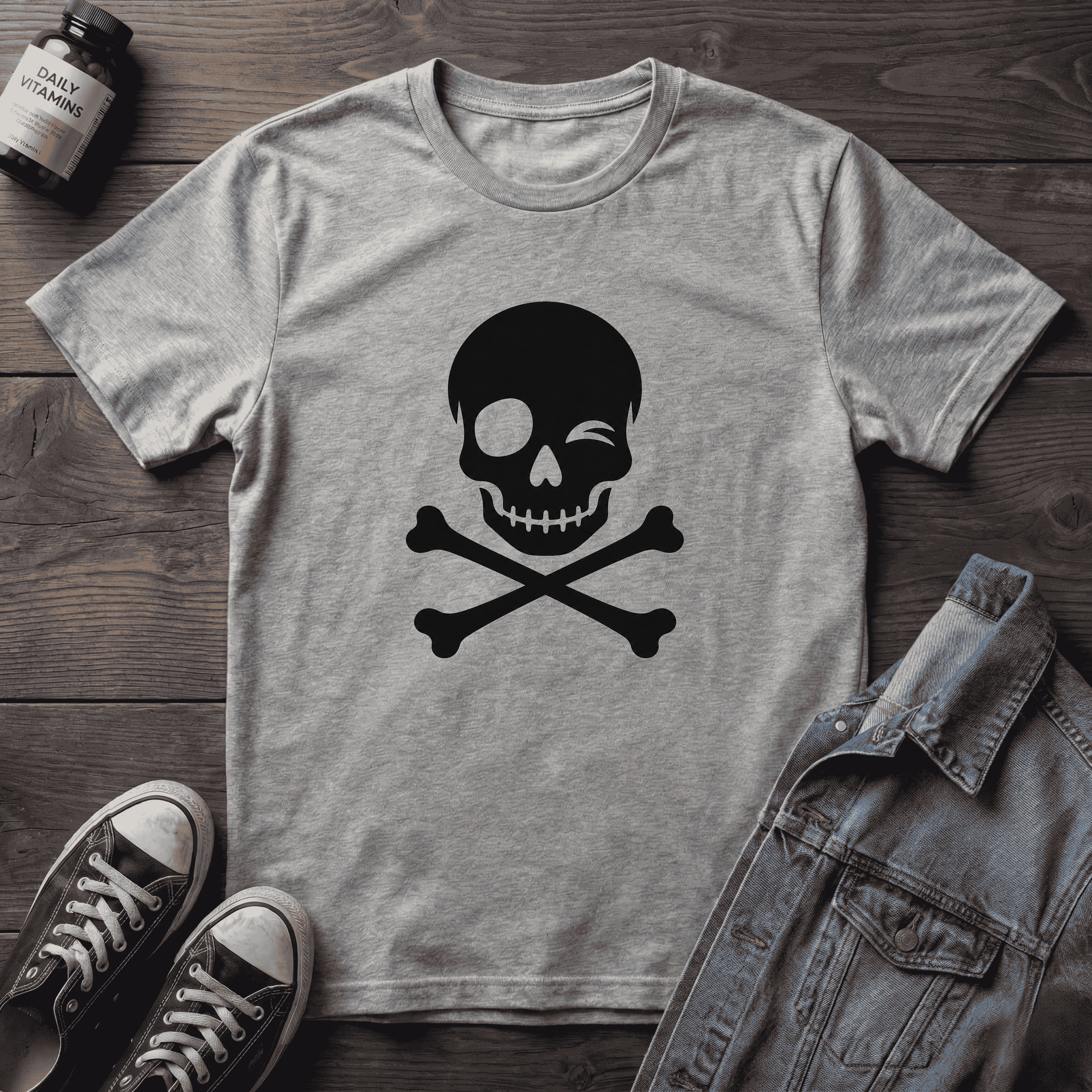 SKULL AND CROSSBONES WINK