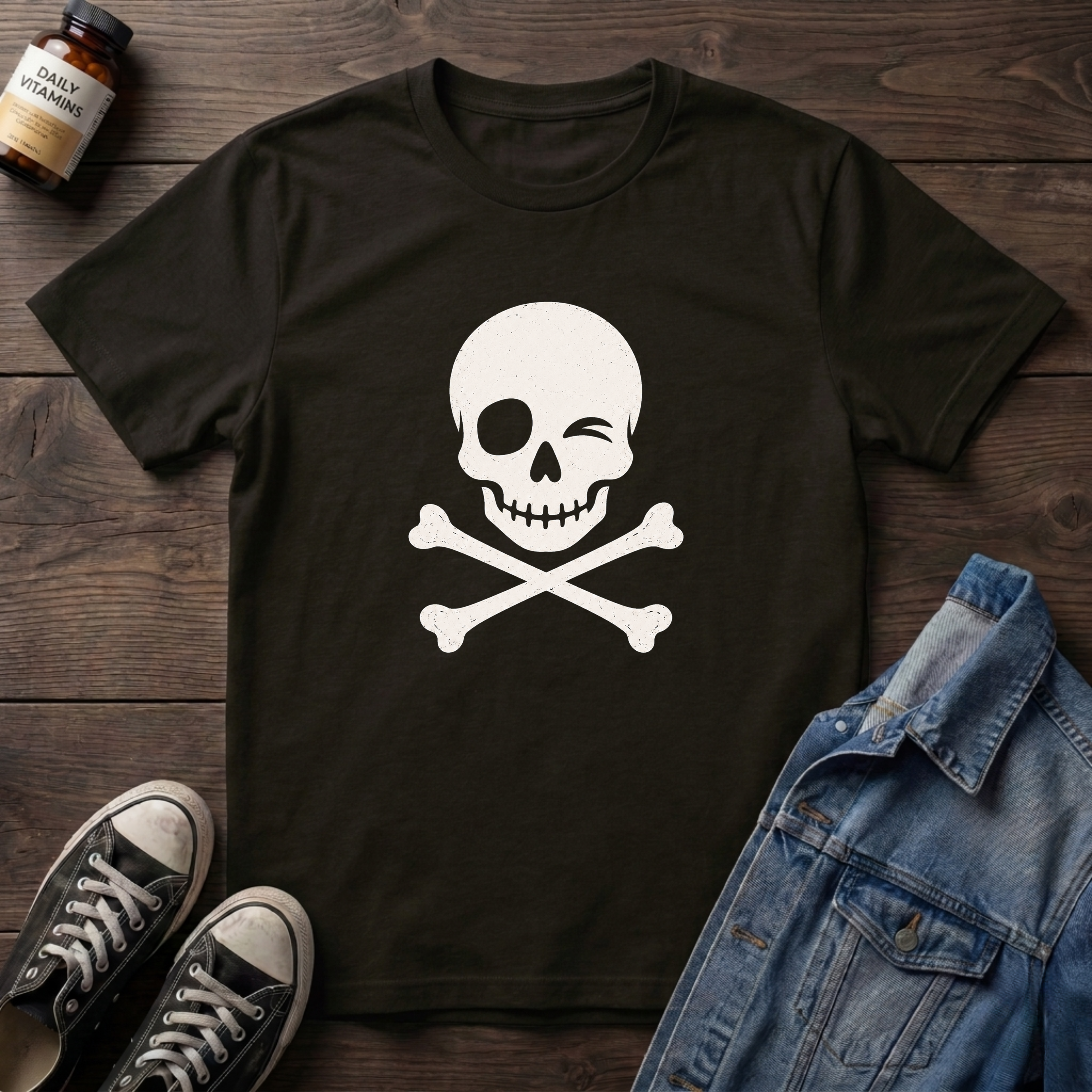 SKULL AND CROSSBONES WINK