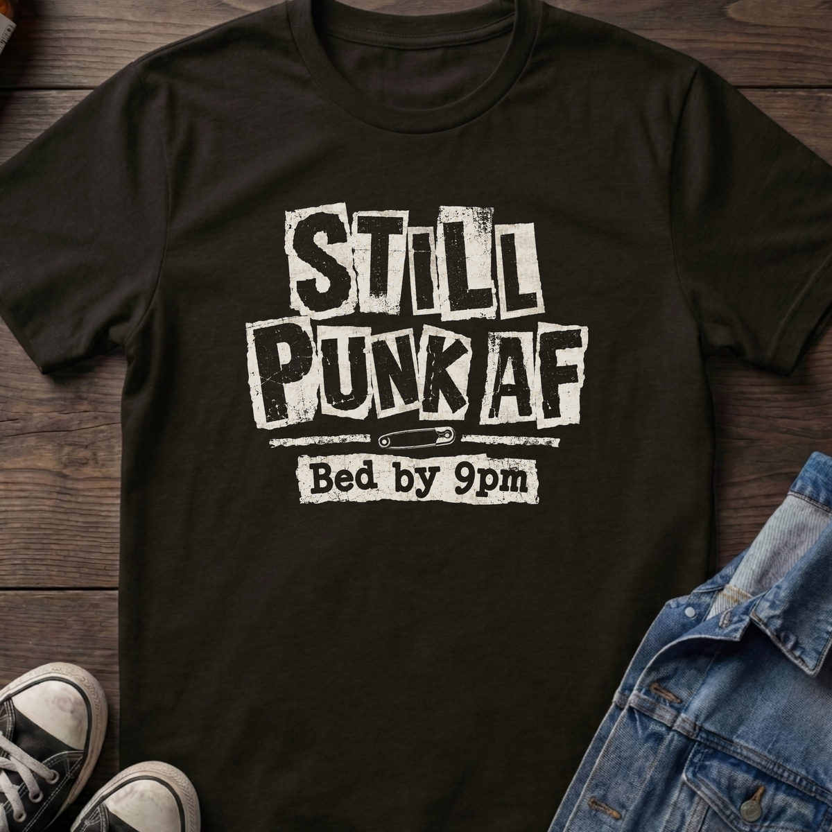Punk AF, bed by 9 T-shirt