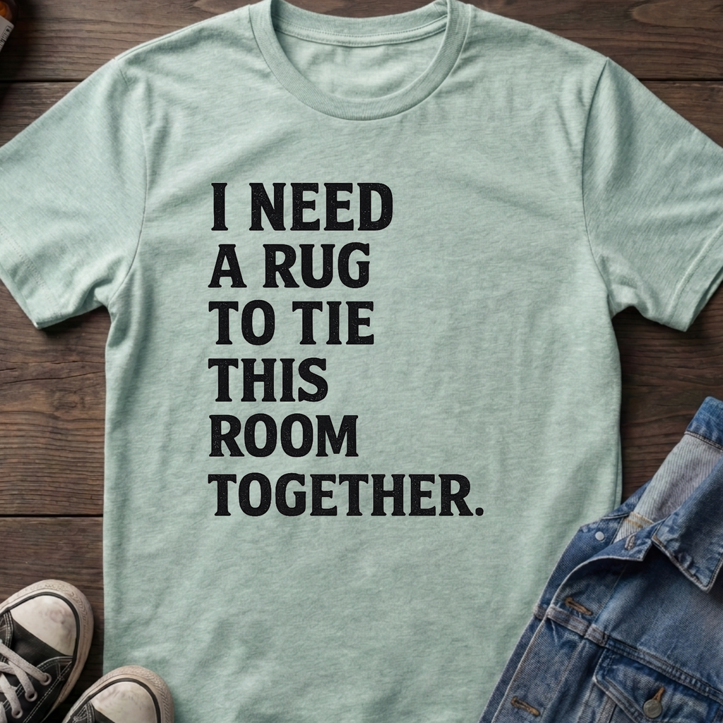 I NEED A RUG TO TIE THIS ROOM TOGETHER.