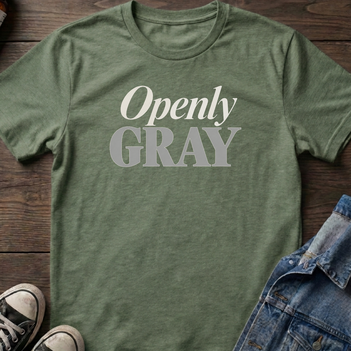 Openly gray T-shirt