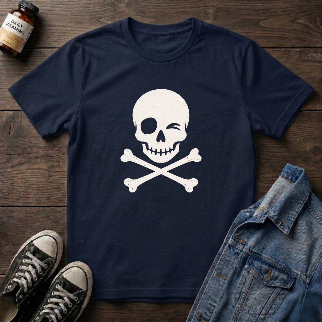 SKULL AND CROSSBONES WINK