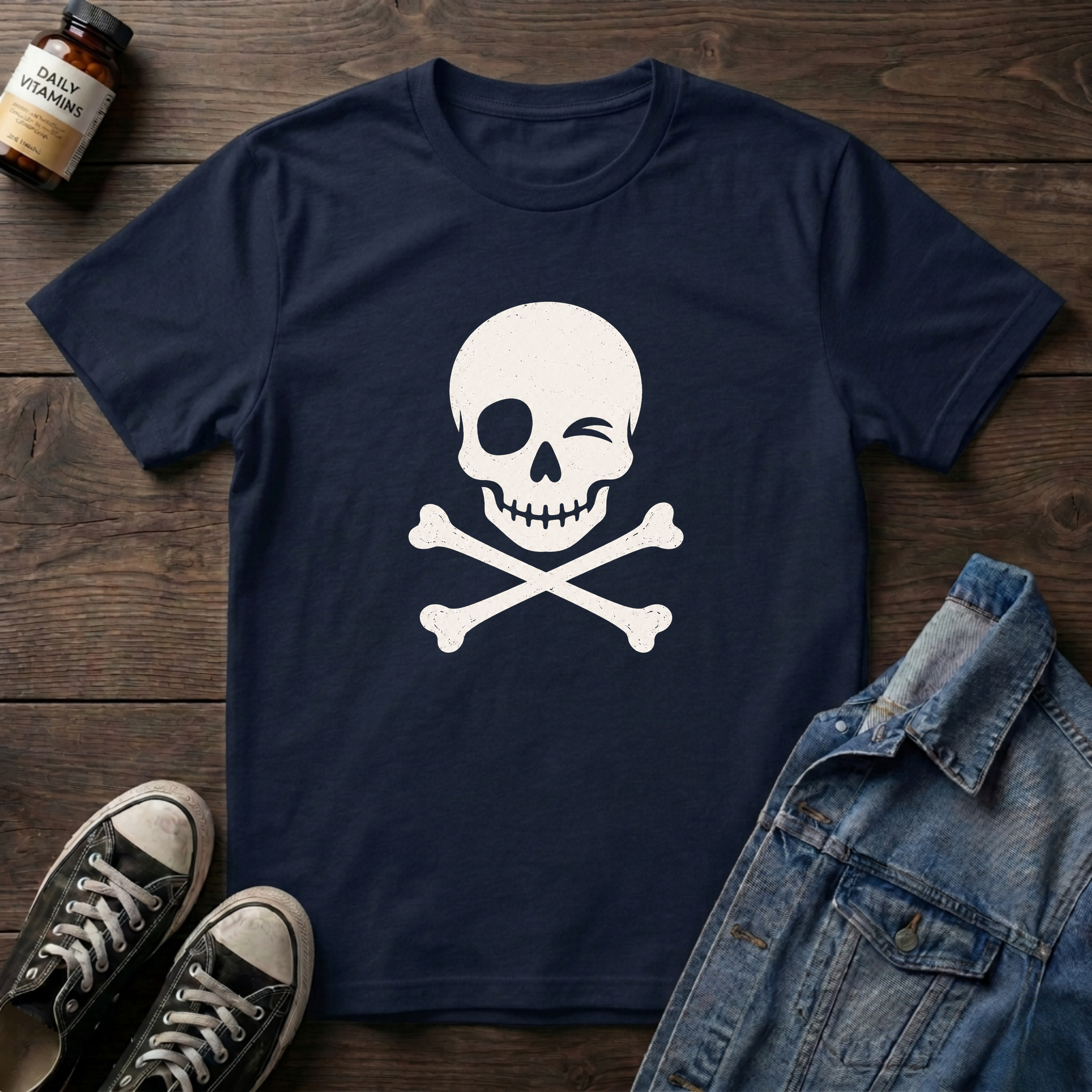 SKULL AND CROSSBONES WINK