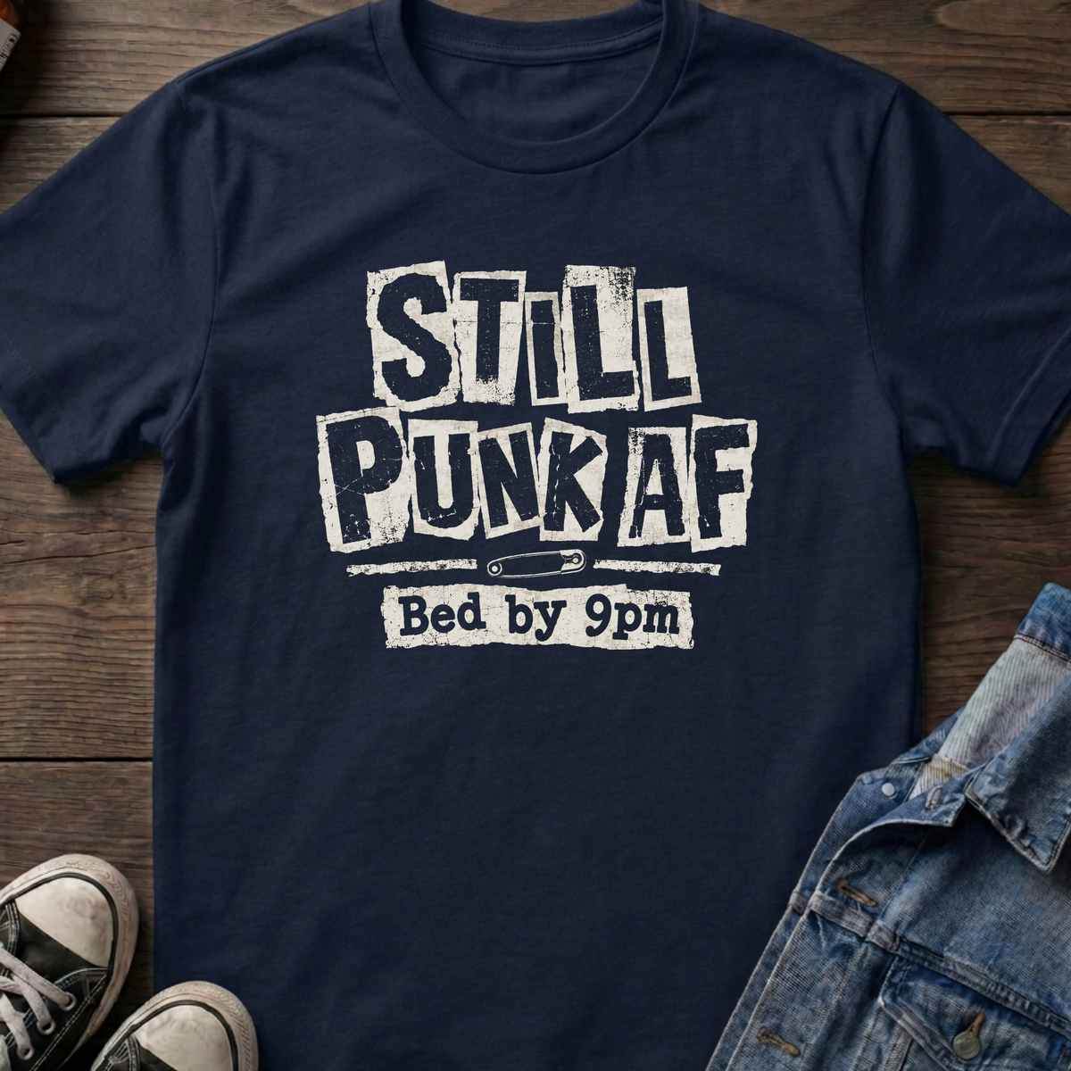 Punk AF, bed by 9 T-shirt