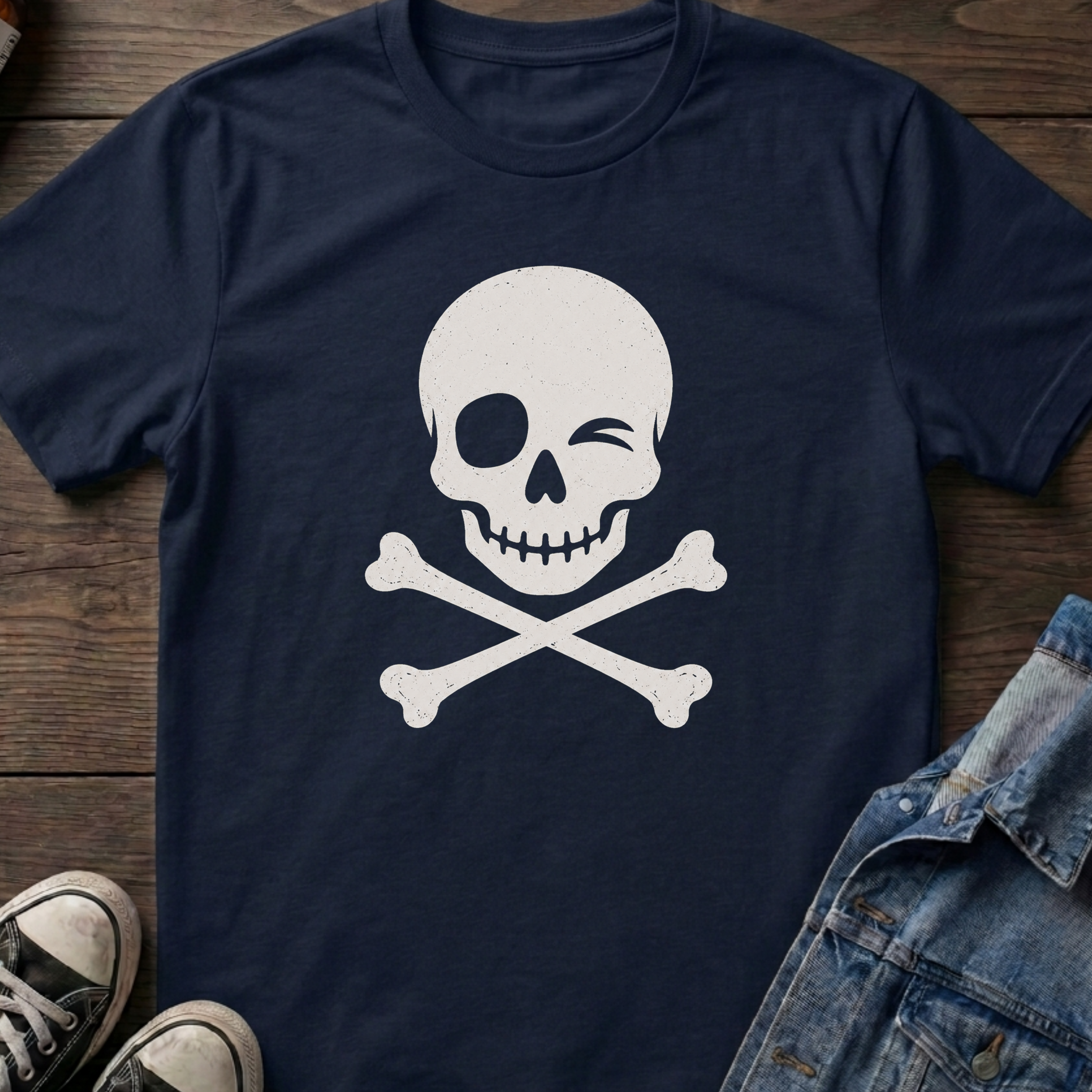 SKULL AND CROSSBONES WINK