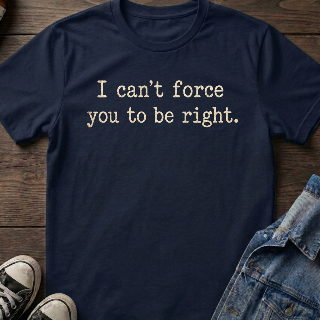 I can't force you to be right.