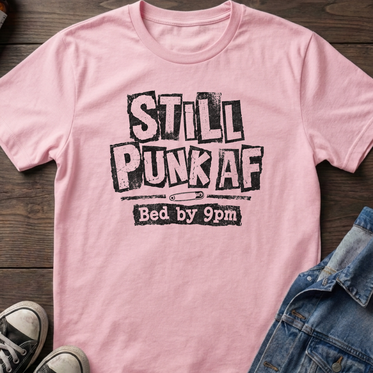 Punk AF, bed by 9 T-shirt