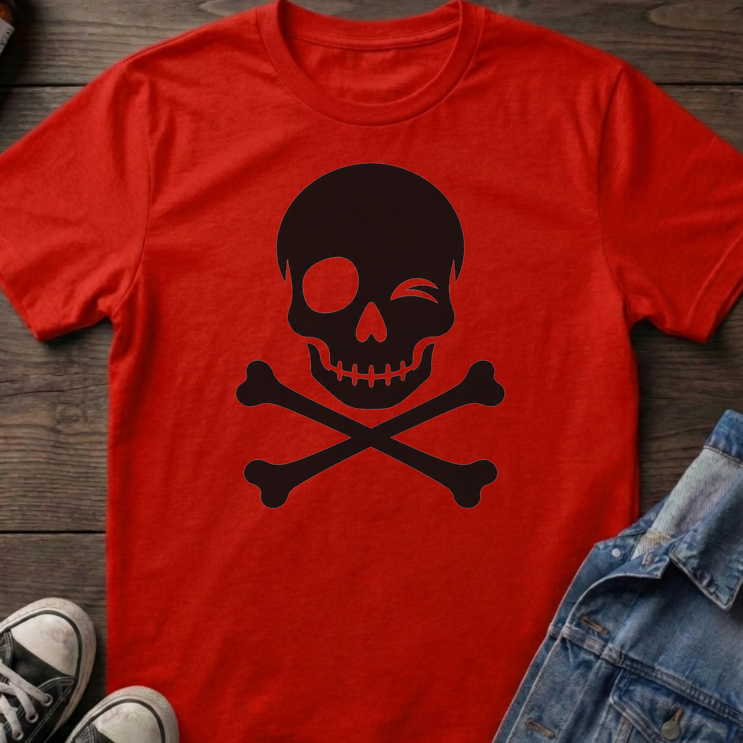 SKULL AND CROSSBONES WINK