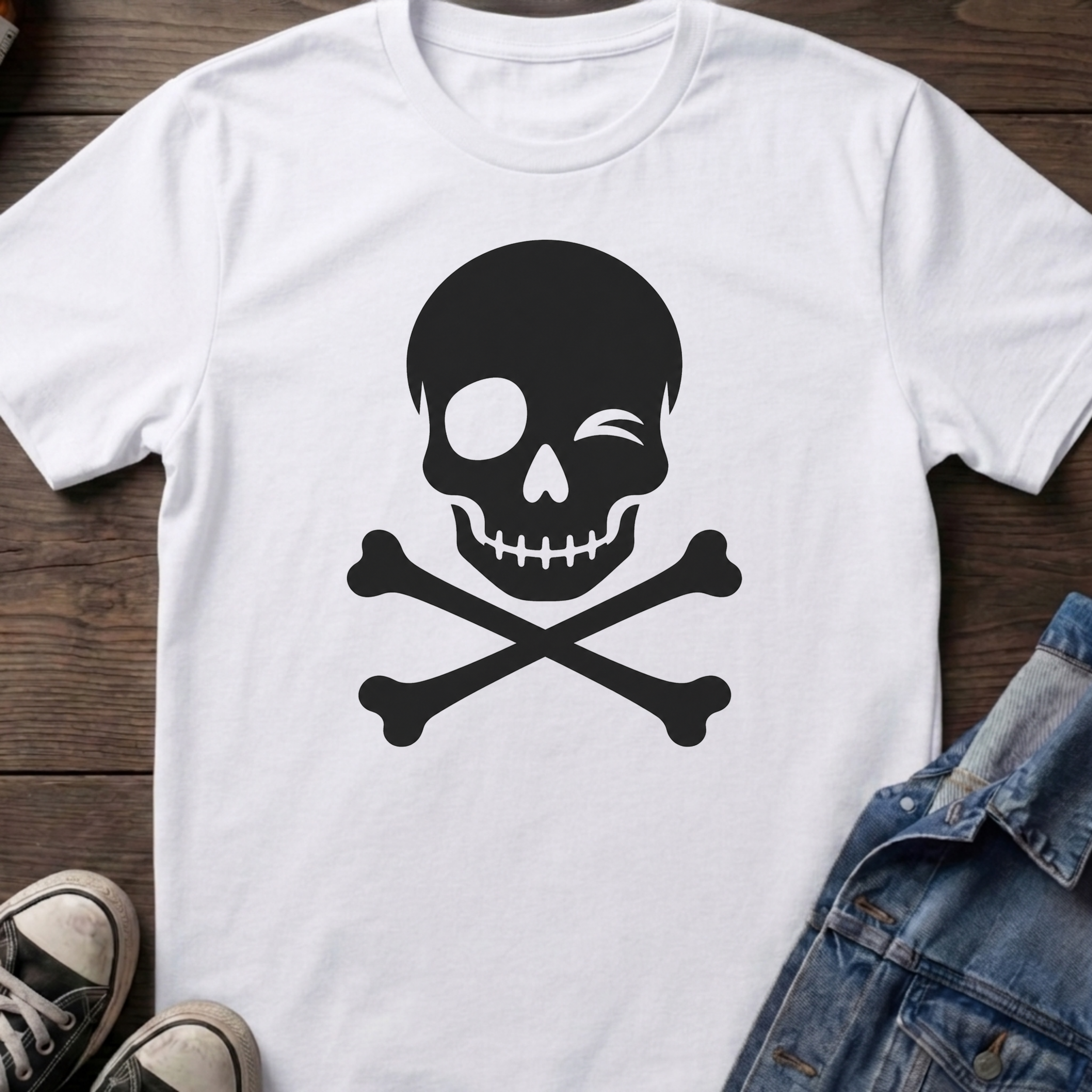 SKULL AND CROSSBONES WINK