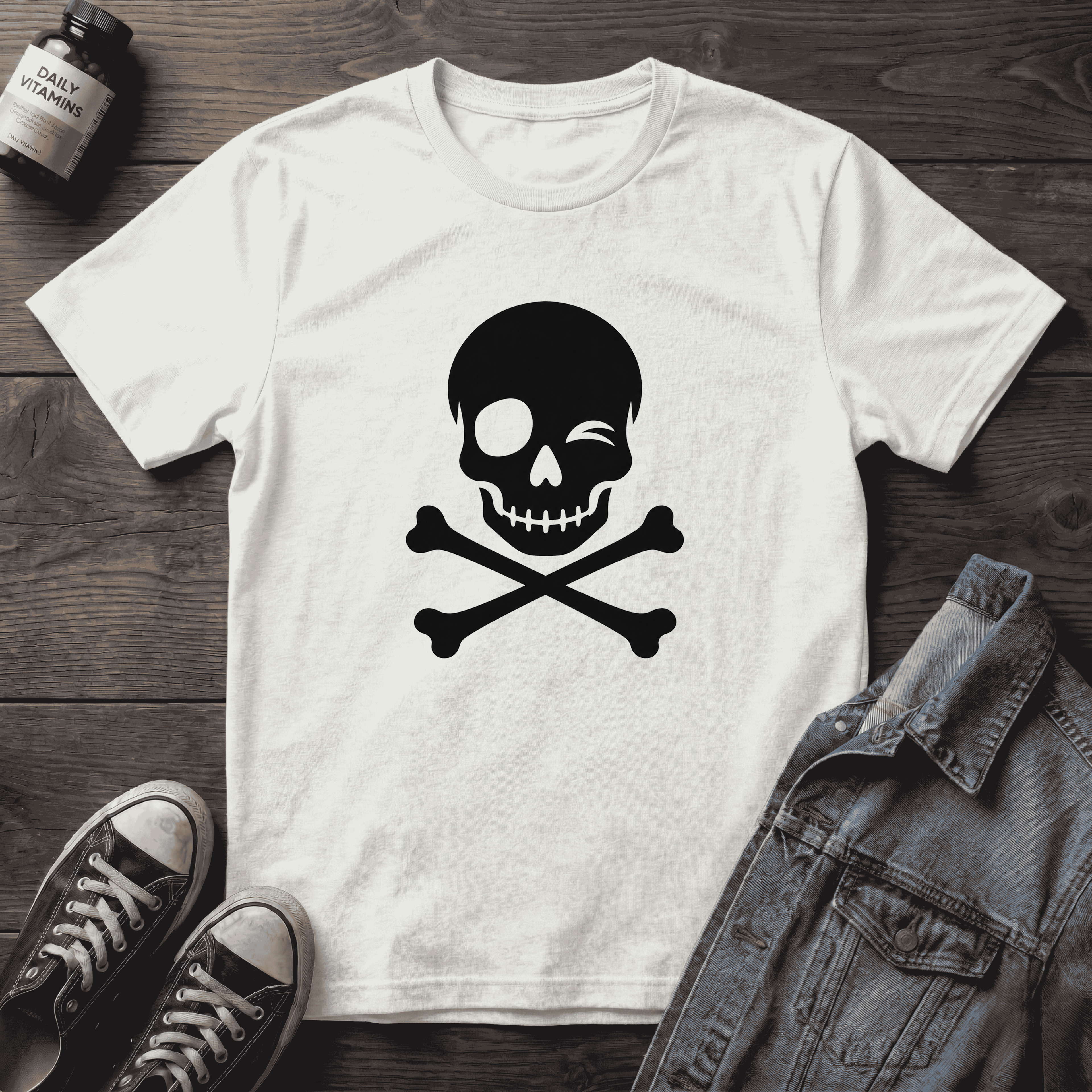 SKULL AND CROSSBONES WINK